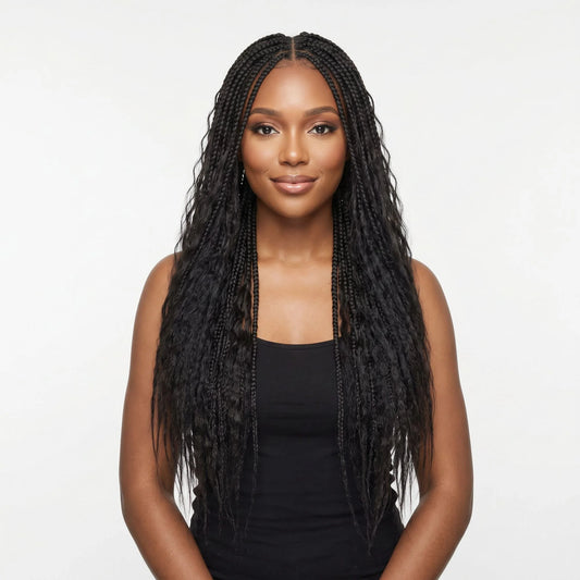 16" Kinky Straight Feather Crochet