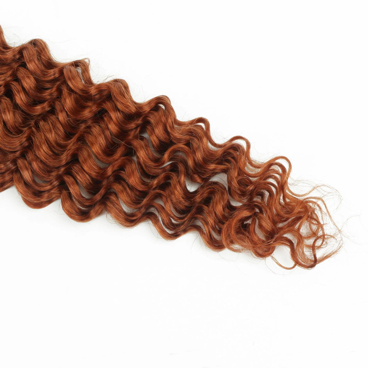 Copper Deep Wave Bulk Human Braiding Hair