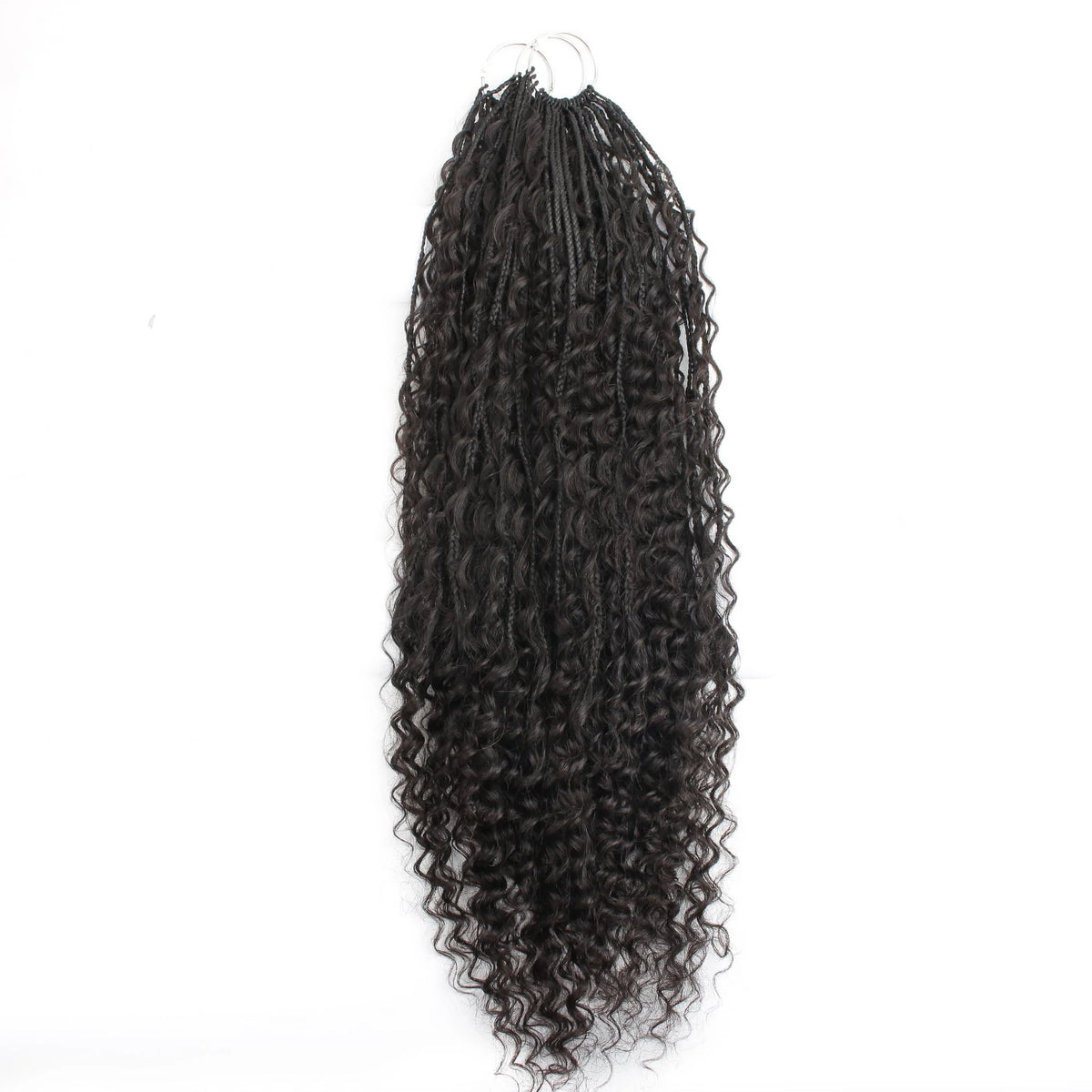 Deep Wave Boho Braids with Human Hair Blend