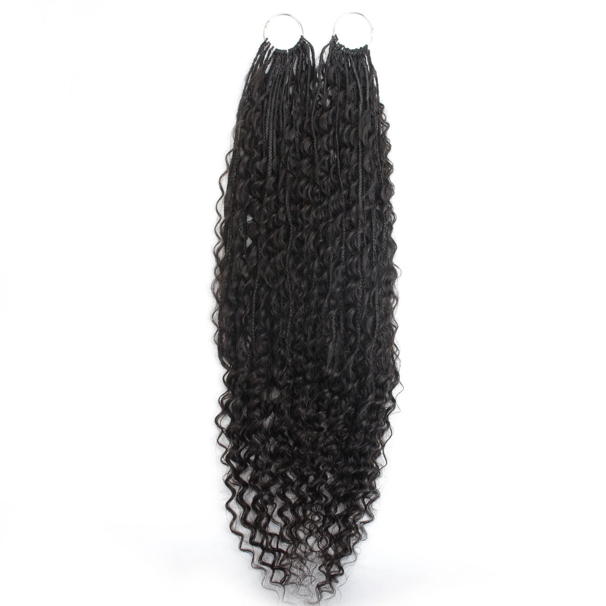 Deep Wave Boho Braids with Human Hair Blend