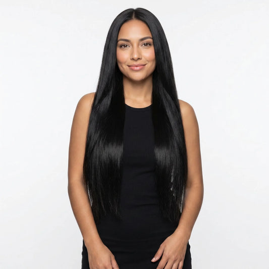 Jet Black Invisible Clip-ins