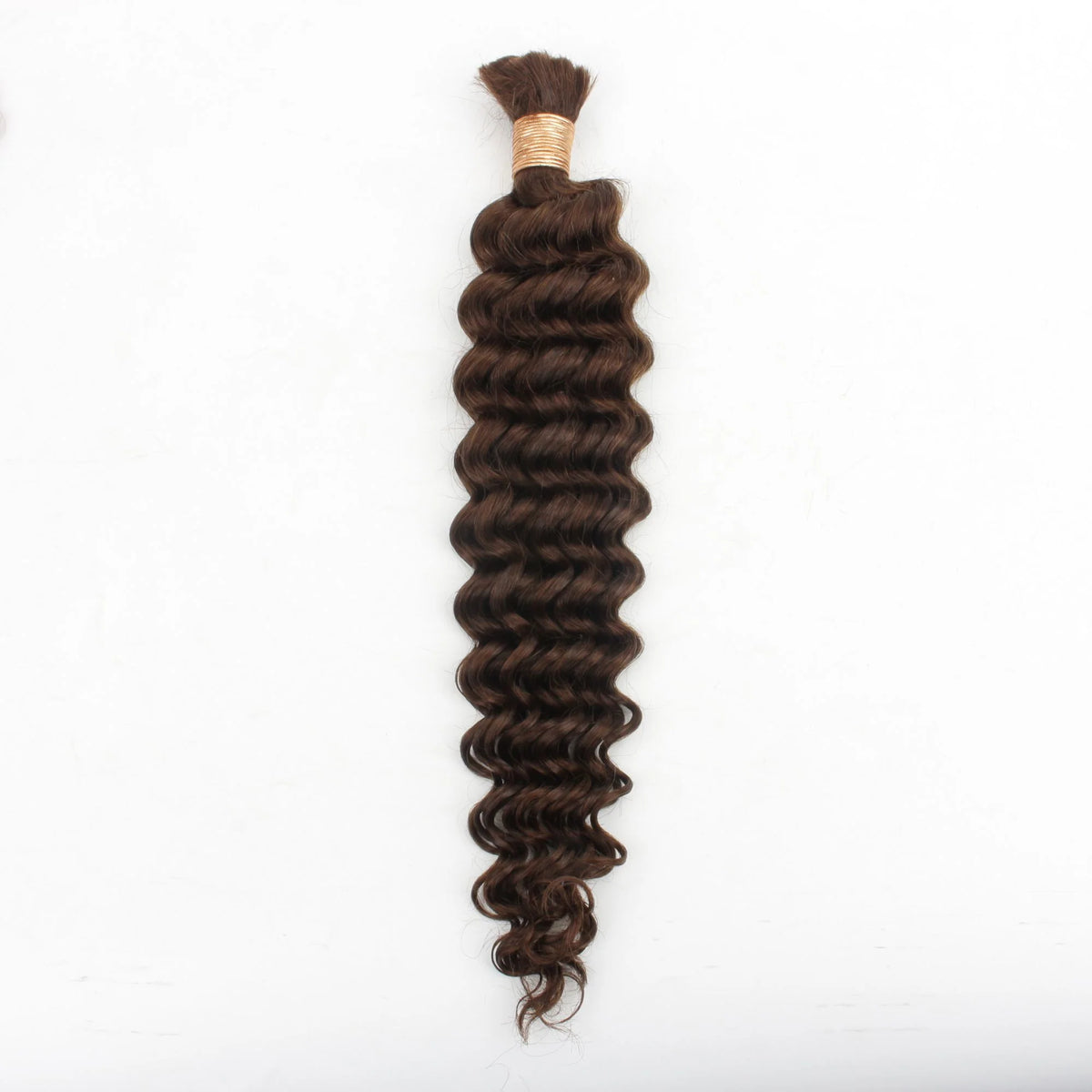 Medium Brown Deep Wave Bulk Human Hair Extensions