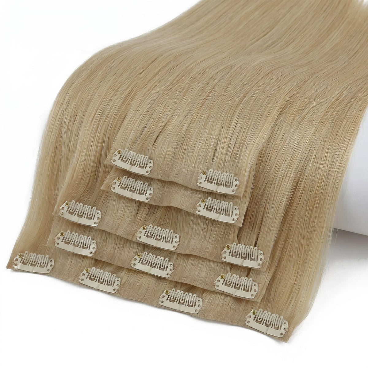Warm Honey Blonde Seamless Clip-ins